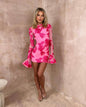 Backless Bell Sleeve Sheath Sexy Dress