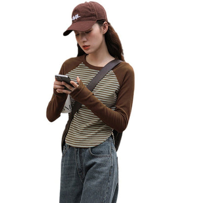 Women's Striped Base Layer Top