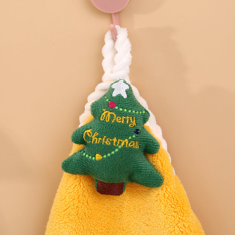 Coral Velvet Santa Wipes Hand Towels
