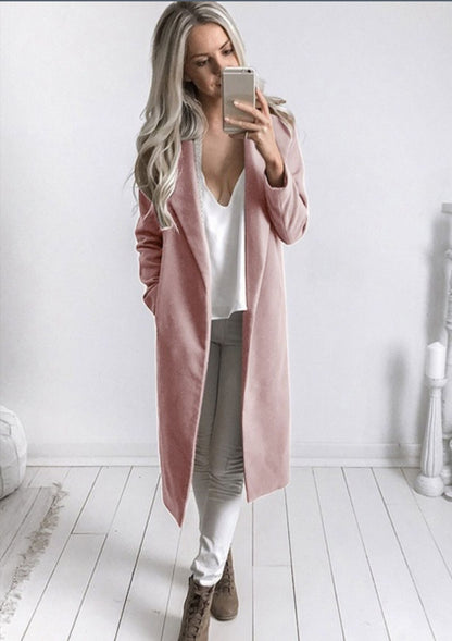 Mid-length woolen coat