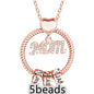 Mother's Day Gift Personalized Circle Pendant with Custom Beads Birthstone Pendant