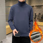 Turtleneck Sweater Plus Velvet Knitting Trend Of Self-cultivation All-match