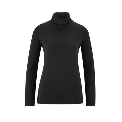 Organic Long Sleeve Stretch Turtleneck T-shirt: Womens