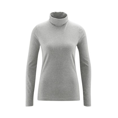 Organic Long Sleeve Stretch Turtleneck T-shirt: Womens