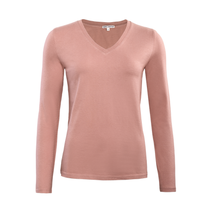 Organic Long Sleeve V-neck: Womens