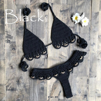 Beach Bikini Handmade Accessories Split Swimsuit