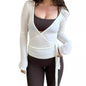 Solid Color Long Sleeved Sports Top