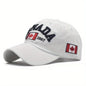Maple Leaf Baseball Adjustable Unisex Golf Hat with Canada Design