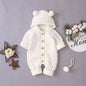 Hooded knitted jumpsuit