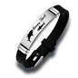 Cute Shark Mommy and Baby Stainless Steel Adjustable Silicone Bracelet Mothers Day Gift