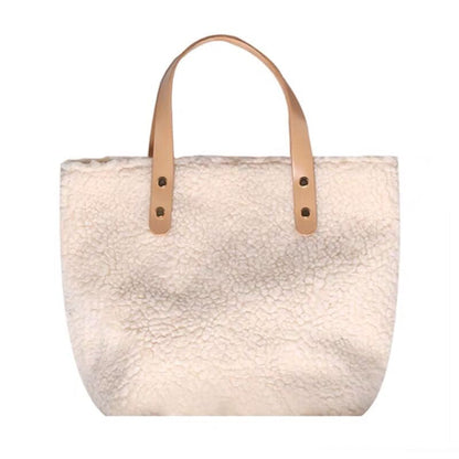 Lamb wool shoulder bag