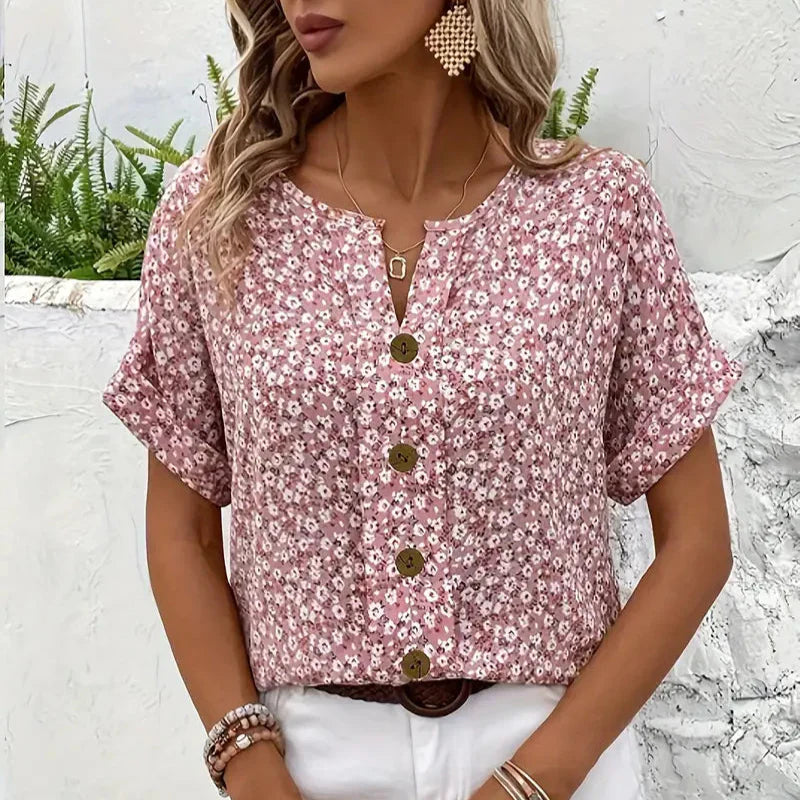 Verna | Elegant Blouse With Floral Print