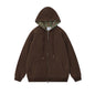 Street Plaid Cardigan Hoodie Loose-fitting Hooded Coat