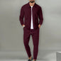 Coat Men's Autumn Zipper Pocket Lapels Slim-fit Cardigan Jacket Suits