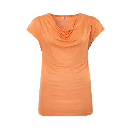 Linen Cowl Neck T-shirt: Womens