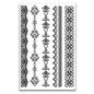 Black lace waterproof tattoo stickers