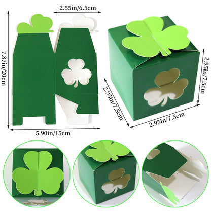 Irish Festival Theme Party Candy Box St Patrick's Day Clover Cartoon Gift Box