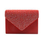 Satin Hot Drilling With Cover Dinner Bag European And American Clutch Chain Cross-shoulder Bag