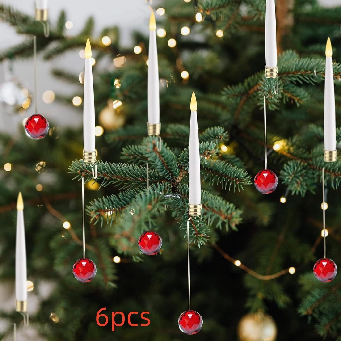 Christmas Candle LED Indoor Holiday Christmas Tree Ornaments  Festive Atmosphere Decoration Christmas Pendant
