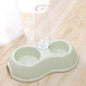 Thin Macron Ribbon Drinking Bottle Round Plastic Pet Double Bowl