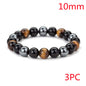Natural Tiger Eye Stone Bracelet - Handwoven Healing Crystal Bracelet for Men & Women
