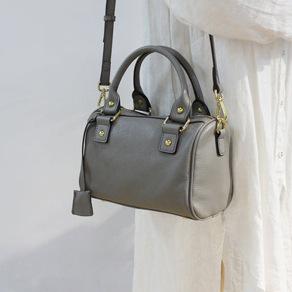 Top layer cowhide pillow crossbody bag