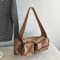 Niche Locomotive Style Multi-pocket Retro Denim Shoulder Messenger Bag