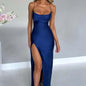 Women's Slit Satin Slip Dress
