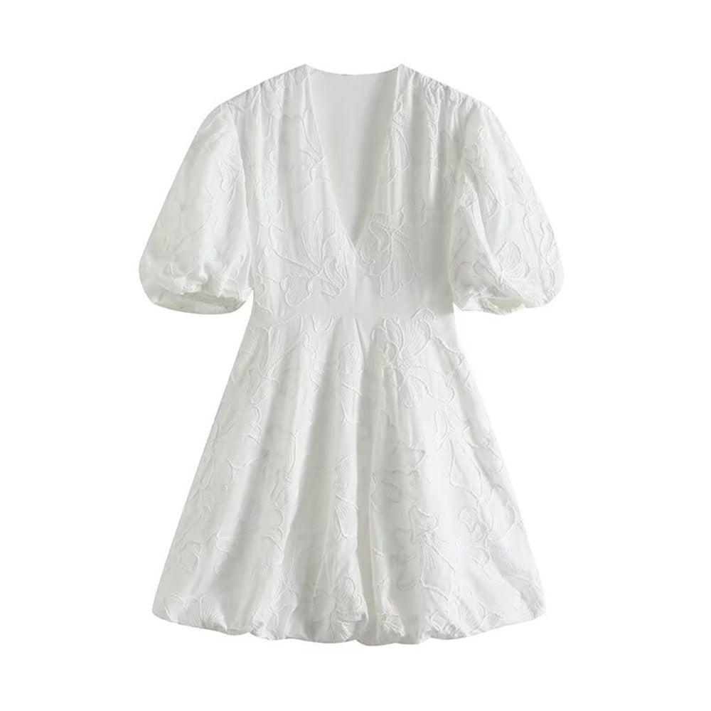Women's Casual Slimming Fashion Versatile Solid Color Dress