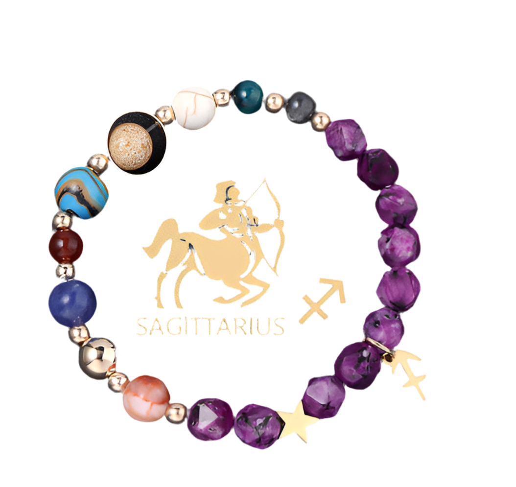 Natural Stone Hemp Stone Cut Surface Eight Planets Personalized Fashionable All-match