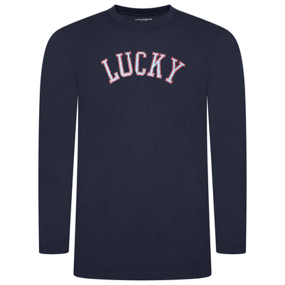 Lucky Brand Crew Neck & Closed Hem Flannel Pant Pyjama Set