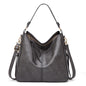 Hobos Zipper Bucket Bags With Adjustable Shoulder-strap Handbags Temperament High Capacity Messenger Shoulder Bag For Women