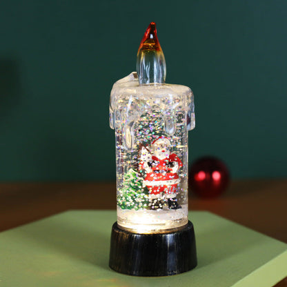 Christmas Decorations Candle Light Scene Layout