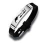 Cute Shark Mommy and Baby Stainless Steel Adjustable Silicone Bracelet Mothers Day Gift
