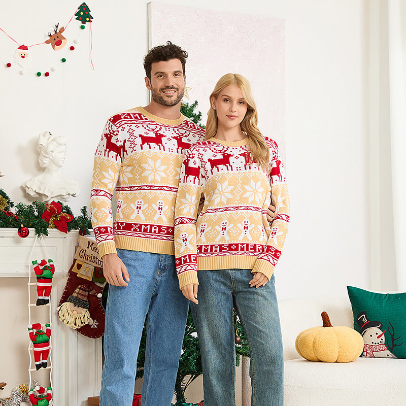 Casual Parent-child Outfit Christmas Knitted Pullover Sweater