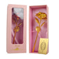 Gold Foil Rose Flower Window Gift Box For Valentine's Day