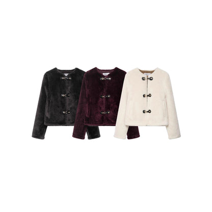 Women's Fashionable Casual Double-Sided Jacket With Rope Knot Buttons