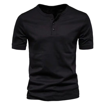Mens Casual Crew-Neck Short-Sleeve Solid-Color T-Shirt