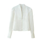 Women's Loose Casual Breasted Wide-shoulder Jacket