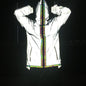 Mid-length Reflective Trench Coat With Zipper