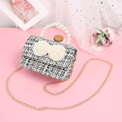 Pearl Bow Trendy Fashion Portable Messenger Dual Purpose