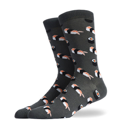 Fashion Creative Hamburger Pizza Alien Men Socks Cute Series