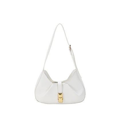 Simple Solid Color Shoulder Small Square Bag Fashion Baguette