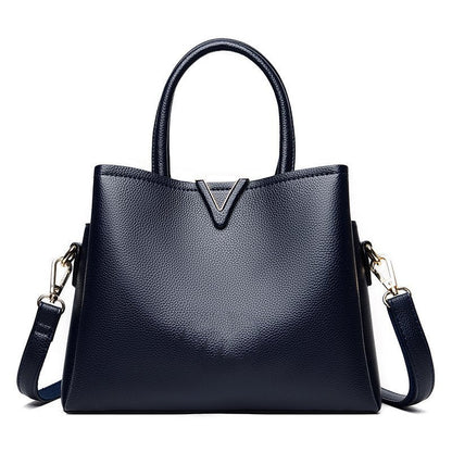Women's Large Leather Tote Bag | 3 Compartment Work Bag