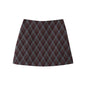 Retro Collegiate-style Tweed Mini Skirt Women's Skirt High-waisted Plaid Bodycon Skirt