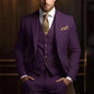 Men's Slim Fit Three-Piece Suit - Jacket, Vest & Trousers Set