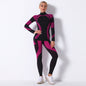 Striped Sports Yoga Long Sleeve Two-piece Suit