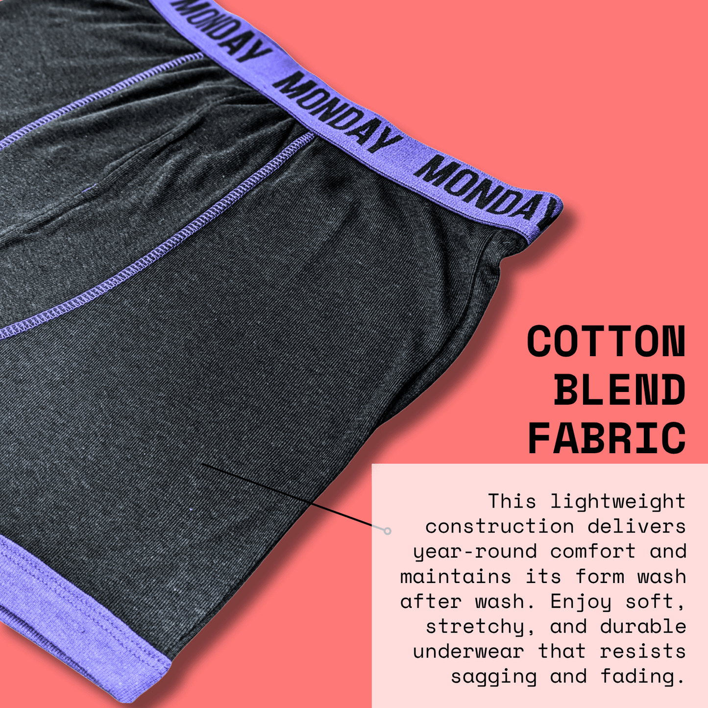 7 Pack Days Of The Week Boys Cotton Rich Underwear Trunks Childrenswear Activewear Classic Breathable Comfortable Waistband Soft Stretchy Boxer Shorts Ages 5 to 13 Assorted Colours Waistband by Sock Stack