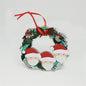 Christmas tree wooden snowman hanging piece