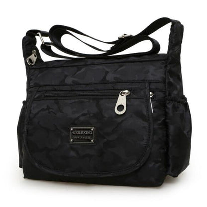 Casual Waterproof Nylon Printed Middle-Aged and Elderly Shoulder Bag Simple Cloth Bag Messenger Bag